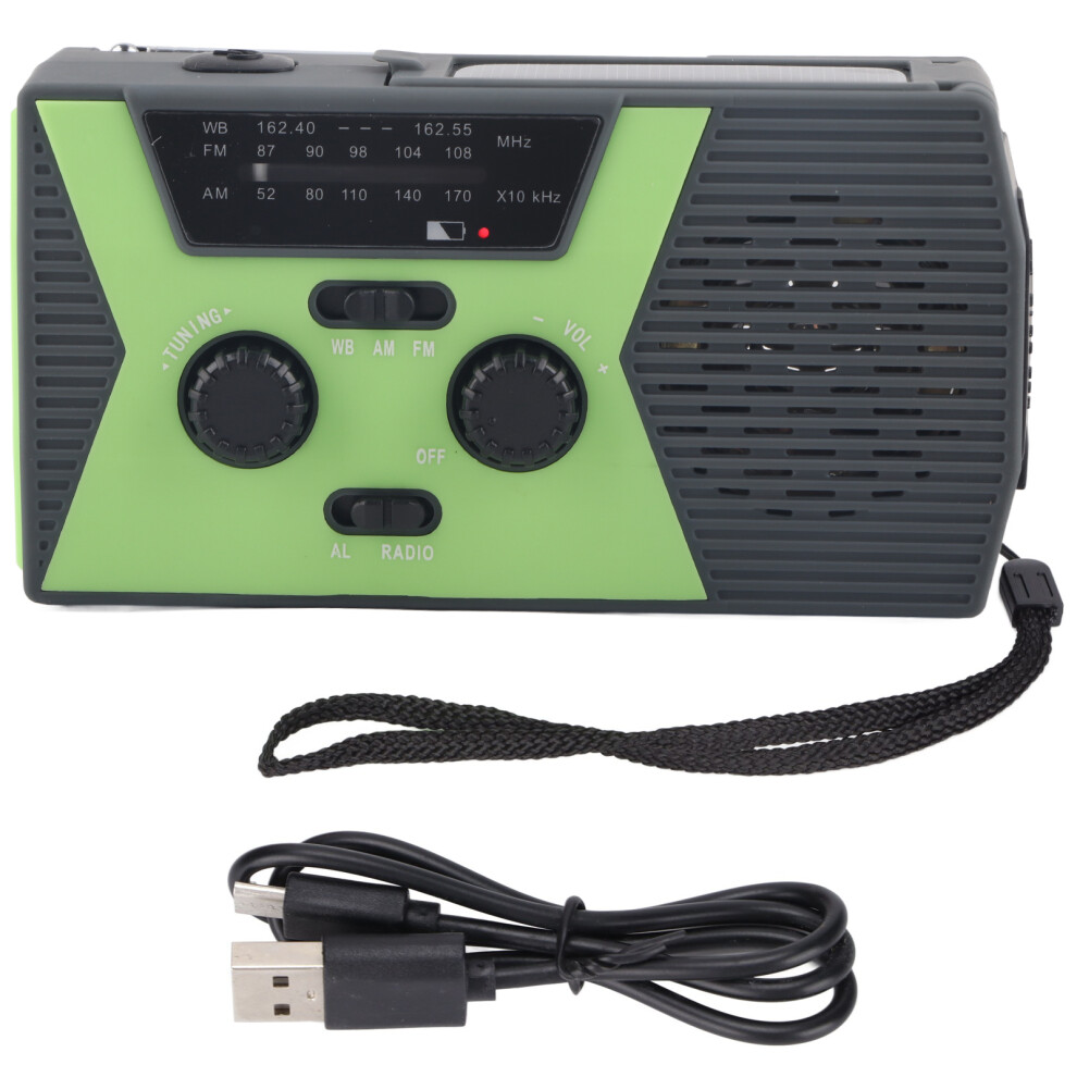 Noaa Weather Radio, Emergency Crank Weather Radio With 2000Mah Rechargeable Battery, Led Flash & Reading Am Fm Shortwave Radio, Cell Light 9482828059810