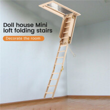 1:12 Dollhouse  Modern Miniature Furniture Folding Attic Stairs Doll House Decoration