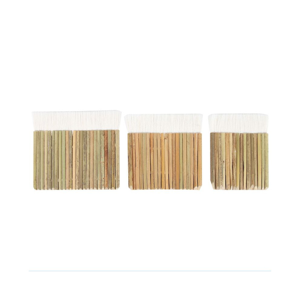 3 Size Sheep Hair Hake Brush Bamboo Handle Soft Brush Latex Paint Brush for Pottery Painting Drawing Drafting