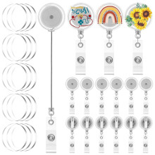 Durable ABS Plastic Retractable Badge Holder, No Twist Structure Badge Reel with Lightweight and Durable Build for Teachers Nurses Students, Widely