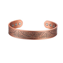 Magnetic Bracelet for Wellness, Pure Copper Adjustable Bangle with Tree of Life Artistry, Copper Bracelet Featuring Classic Design and Long Lasting