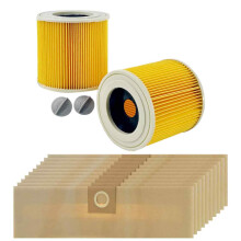 Washable Cartridge Filter for Karcher MV3 MV2 A2054 Vacuums, Replacement Filter with High Quality Fiber Fabric and Long Lifespan, HEPA Grade