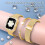Αξεσουάρ Apple Watch Premium με θήκη Diamond, λουράκι με θηλιά και μαγνητικό ρυθμιζόμενο 4