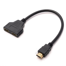 Rozbočovací kábel HDMI samec-samica, 1 vstup/2 výstup, rozbočovač multimediálneho rozhrania s vysokým rozlíšením, kompaktný dizajn,