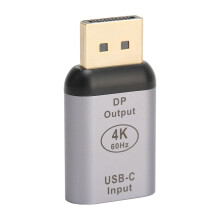 Convertisseur USB-C femelle vers DisplayPort, adaptateur Plug and Play 4K 60 Hz pour tablettes OS Pro, Surface Book et Dell Envy, sortie optique
