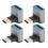 USB3.1Type C Αρσενικό σε USB A Θηλυκό Adapter90Degree Up Down Γωνία Μεταφοράς Δεδομένων Υψηλής 5