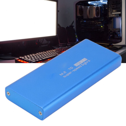 Boîtier adaptateur SSD mSATA - Design simple, finitions soignées, compatible GPU, Windows, macOS et Linux, compatible avec les emplacements 1