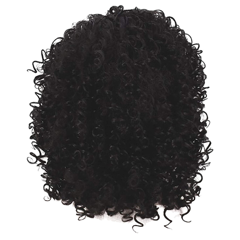 Curly Afro Wig With Bangs Synthetic Heat Resistant Wig Short Afro Curly Wig Fluffy Shag Hairstyle Natural Soft Stylish Wig For Black Women And Cosplay
