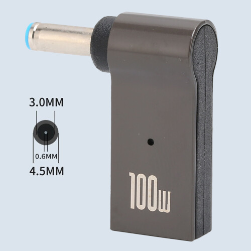 Ευέλικτος προσαρμογέας USB C σε DC, υποδοχή 4,5x3,0 mm για ακριβή σύνδεση, περίβλημα από 2