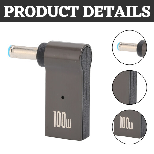 Ευέλικτος προσαρμογέας USB C σε DC, υποδοχή 4,5x3,0 mm για ακριβή σύνδεση, περίβλημα από 1