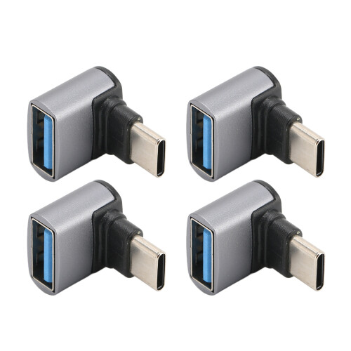USB3.1Type C Αρσενικό σε USB A Θηλυκό Adapter90Degree Up Down Γωνία Μεταφοράς Δεδομένων Υψηλής 1