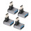 USB3.1Type C Αρσενικό σε USB A Θηλυκό Adapter90Degree Up Down Γωνία Μεταφοράς Δεδομένων Υψηλής 4