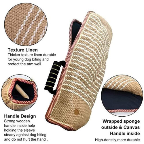 Dog Bite Training Sleeve with Full Bite Surface for German Shepherd and Pitbull Puppy Training 2