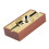Vintage Rectangular Wood Cigar Ashtray Portable Tabletop Black 5