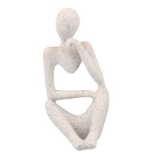 Decorazione in Resina Thinker, Scultura Astratta per Arredo Sala e Ufficio