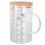 1000ml V-förmiger Messbecher aus Glas mit Bambusgriff 13