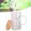 1000ml V-förmiger Messbecher aus Glas mit Bambusgriff 4