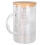 1000ml V-förmiger Messbecher aus Glas mit Bambusgriff 14