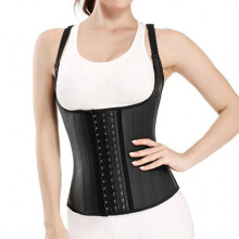 Chaleco moldeador de cintura para mujer, corsé de látex con soporte de 25 varillas de acero, moldeador corporal ligero de diseño adelgazante para