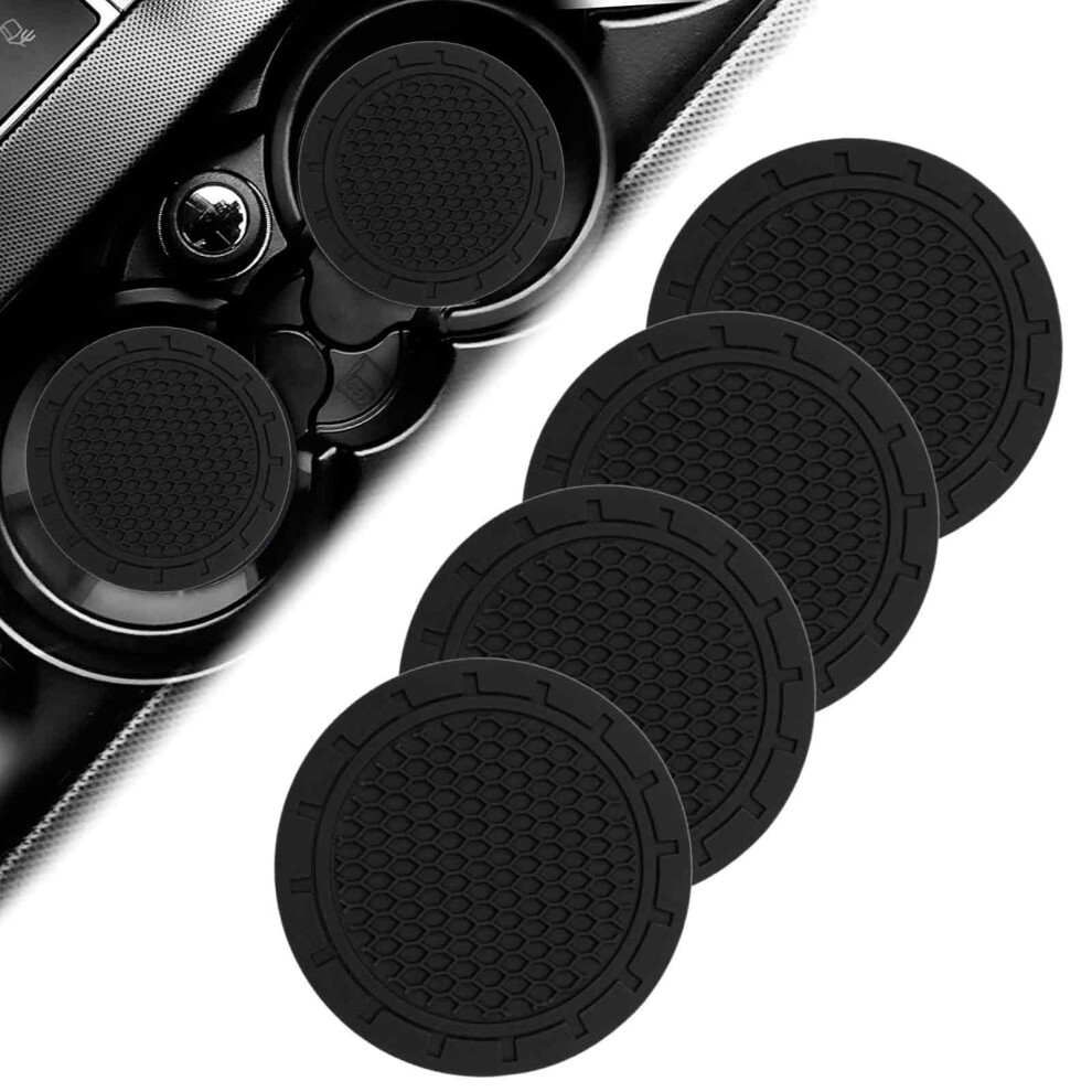 Car Cup Holder Coaster,Car Coasters,4Pcs Anti Slip Universal Vehicle Cup,Anti-Slip Pvc Auto Insert Cup Coaster,Shockproof Car Coasters For 9358999863764