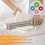 Non Stick Rolling Pin with Thickness Rings for Baking, Stainless Steel Dough Roller Enables Precise Thickness Control, Multi-Purpose Tool for 3