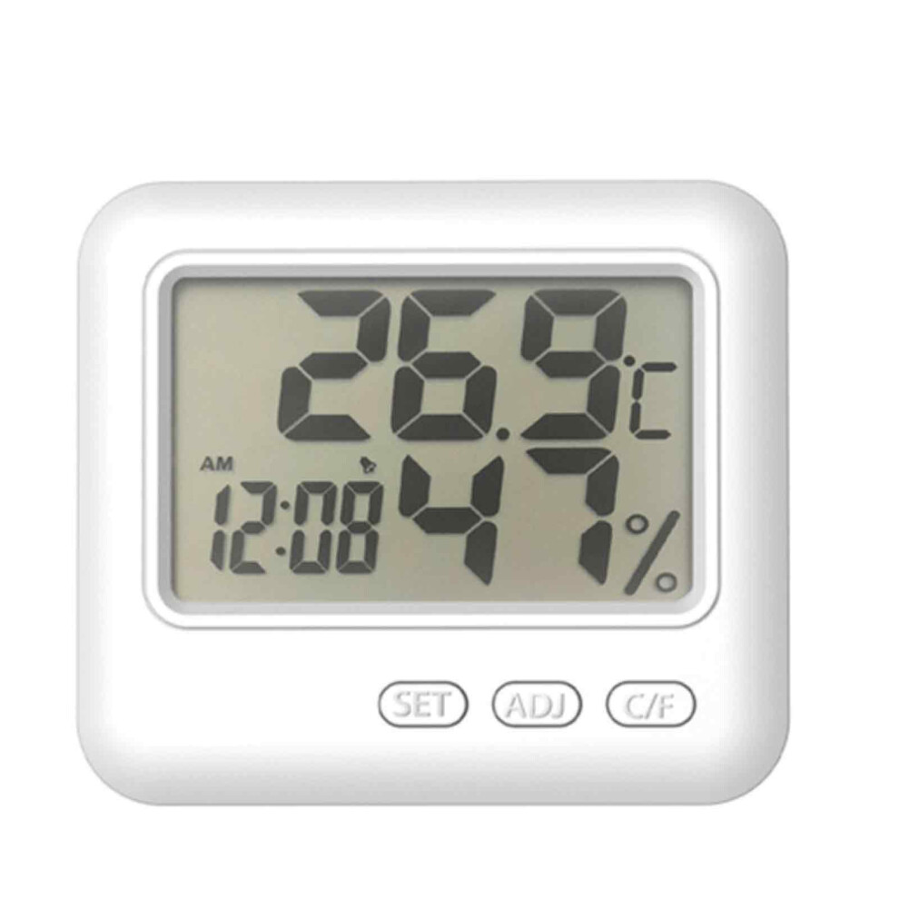 Digital Hygrometer Indoor Thermometer Room Thermometer and Humidity Gauge with Temperature Humidity Monitor, Backlight, Clock & / Function