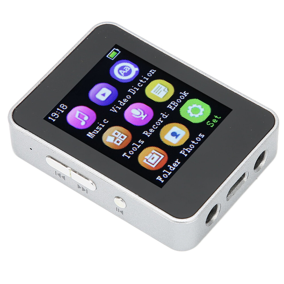 T7 1.8" Mp4 Player 4Gb Fm Radio, Recording & Expandable Storage Silver 7901376680878