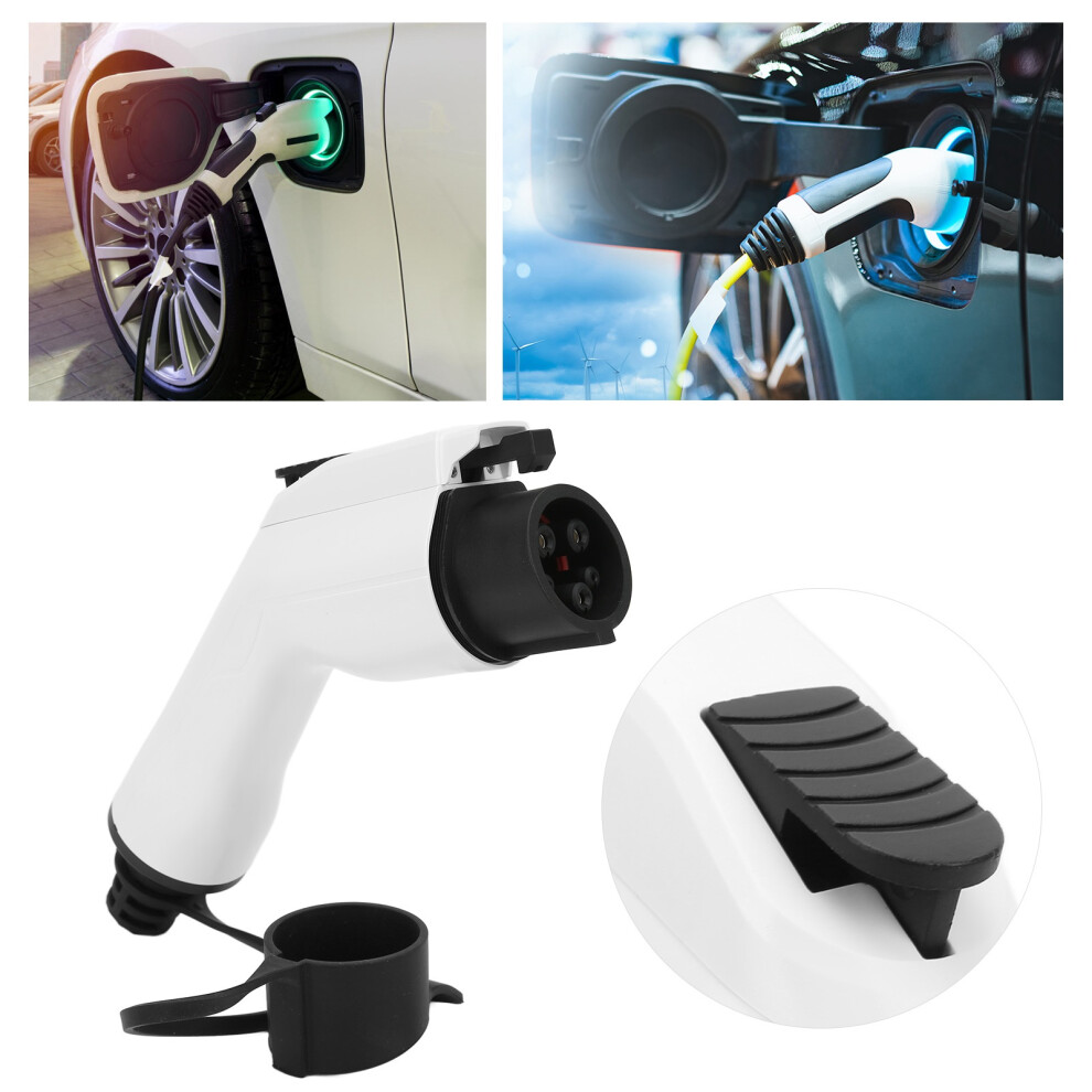 16A Electric Vehicle Charger Connector For Level 2 Charging Stations White 7651376684726