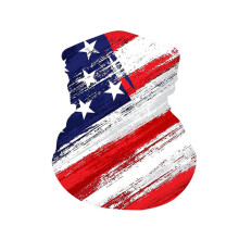 Neck Gaiter Unisex Outdoor Sports 3D Digital Print USA Flag Sun Face For Cycling Fishing Hiking Ckh887 White 45x25cm