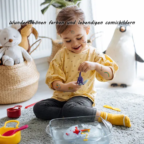 Χαριτωμένα μαύρα δημιουργικά τατουάζ, προσωρινά τατουάζ για παιδιά, ιδανικά είδη 1
