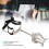 Durable Iron Silver Music Stand, Compact, Stable, Easy Carry 3