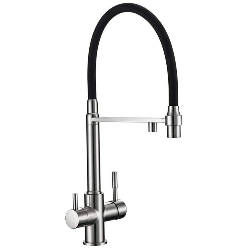 Brass Sink Taps With Pull Out Spray And Filter In Brushed Nickel 9426802585100