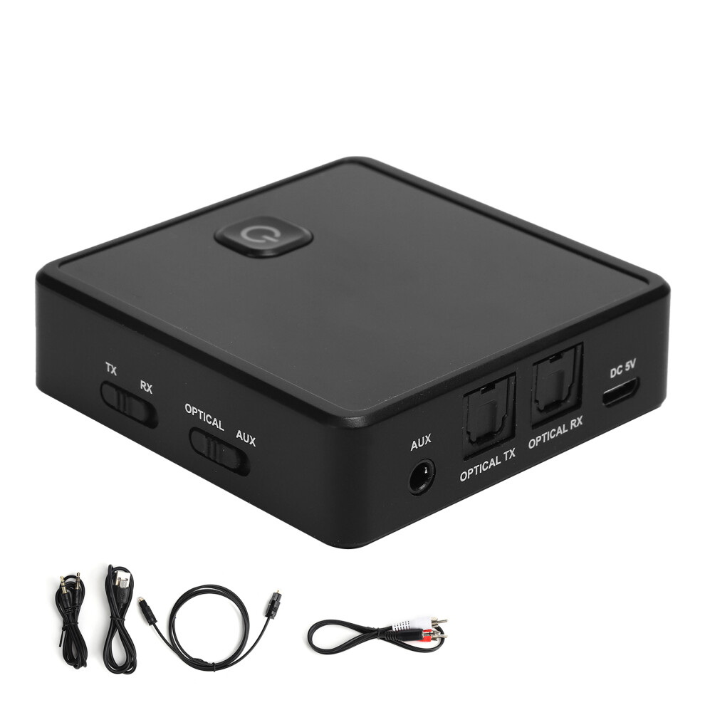 Bluetooth 5.0 Transmitter Receiver, Low Latency Wireless Audio Adapter With Optical 3.5Mm Aux And Rca Interfaces, High Fidelity Audio Output For Tv 9358999827674