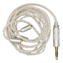 Cabo destacável para fones de ouvido intra-auriculares, cabo de substituição atualizado com plugue MMCX para 3,5 mm banhado a ouro, cordão