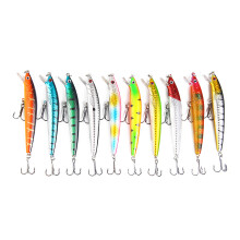 Jerkbait con patrones de color universales para profundidades controladas en agua dulce y salada, técnica de hundimiento lento combinada con
