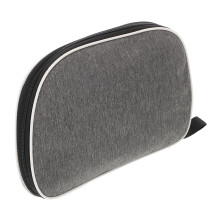 Table Tennis Racket Bag Lightweight Portable Paddle Holder Zipper Closure Gray Fan Shaped Case For Training Travel