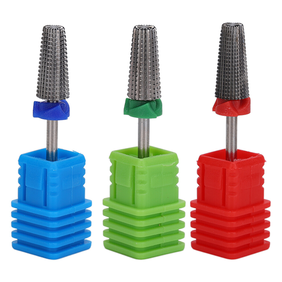 Electric Tungsten Carbide Nail Drill Bits 3 pcs for Manicure & Pedicure