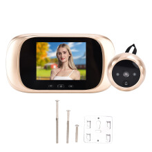 Sonerie digitală cu ecran LCD, cameră video cu unghi larg, dispozitiv de securitate pentru casă, viziune nocturnă IR, înregistrare în buclă,
