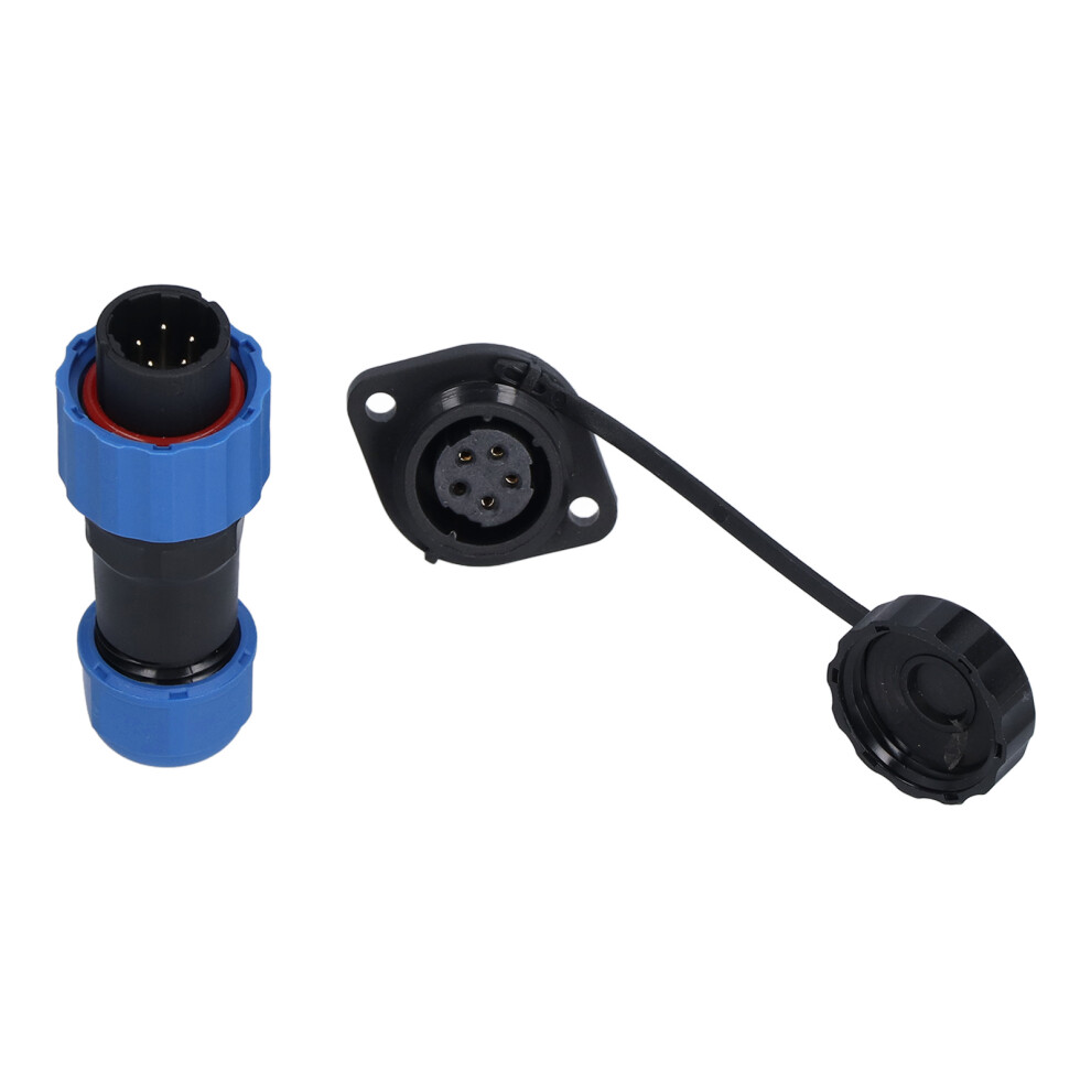 Sp16 Waterproof Aviation Plug Socket Ip68 Flange Connector 5 Core 250V 5A 4941376699626