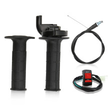 Twist Throttle For Mini Bike, Throttle Cable With ON OFF Switch And Handle Grips Kit Compatible With 50cc 250cc Dirt Bike ATV Pit Motorcycle,