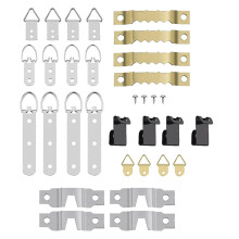 68 Stuks Fotolijstophanghaken voor Wandmontage, Fotohangerset, D-Ring en Gekartelde Haken met Schroeven