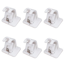 Rod Holder Pipe Clamp Wall Mount with Self Adhesive No Drilling for Shower Curtain Tube in Home,Kitchen,Garage Storage
