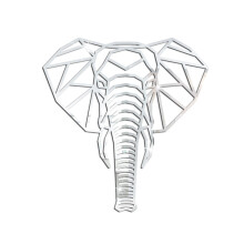Mirror Tiles Elephant Silver  StickOn Acrylic Wall Mirrors 28.6x30cm For Walls Living Room Bathroom DIY Art