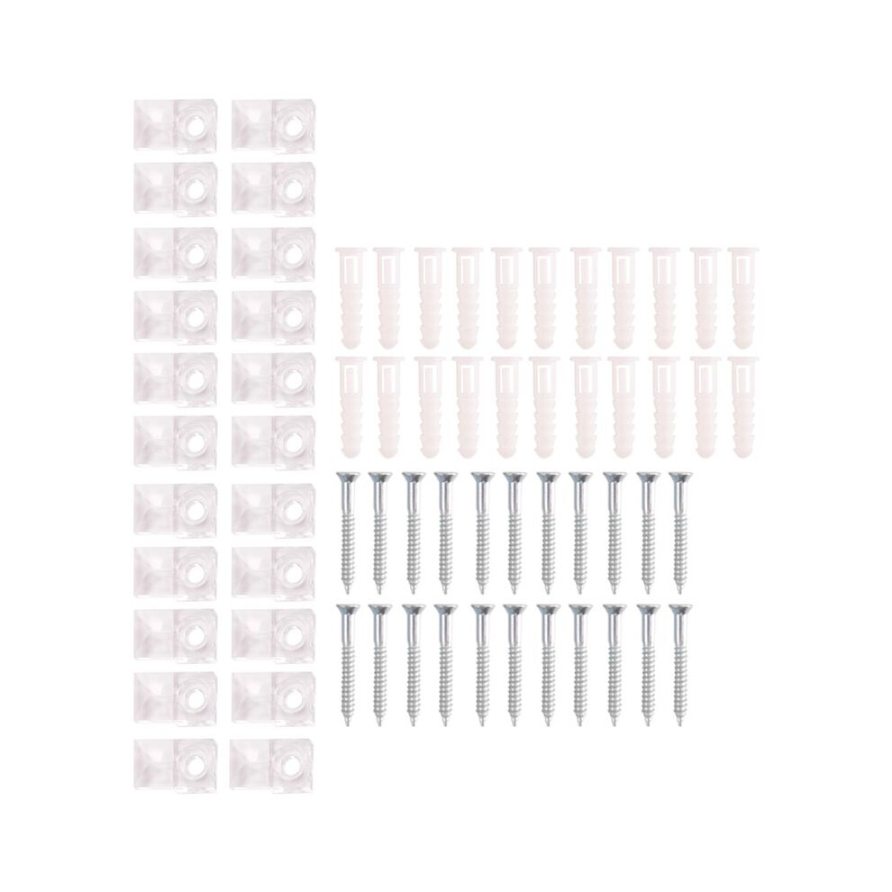 22 Sets Of Mirror Holder Clips Kit Crystal Clear Plastic Mirror Clip Mirror Holder Clips Glass Retainer Clips Kit 6033829826586