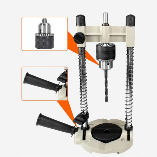 Precision 45-90 degree Angle Adjustable Drill Guide Attachment with Chuck Drill Holder Stand Drilling Guide 2