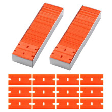 200PCS Plastic  Blades Double   Blades for Remove Decals Stickers Adhesive Label and Glass Clean