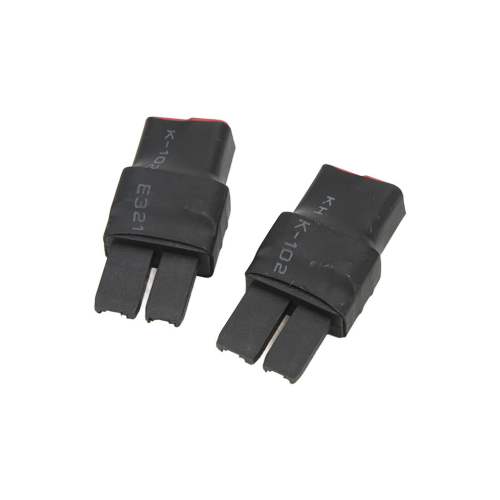 2Pcs Traxxas Male To T Plug Female Adapter For Rc Cars, Black 4621376702464