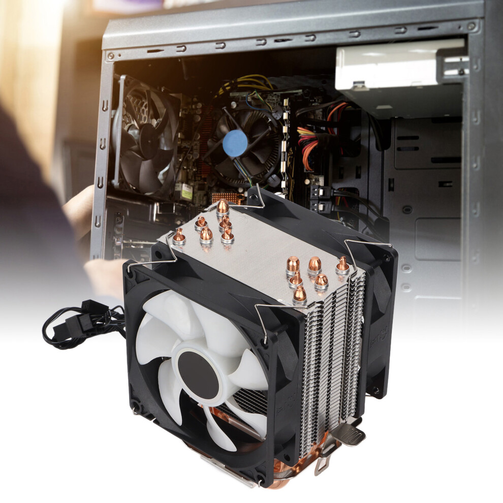 High Performance Rgb Dual Fan Cpu Cooler With 90Mm Fans & Six Tubes 4621376704260