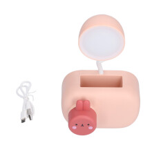 Luminária noturna recarregável via USB com mangueira metálica flexível de 360, design fofo em formato de animal, sem luz intermitente,