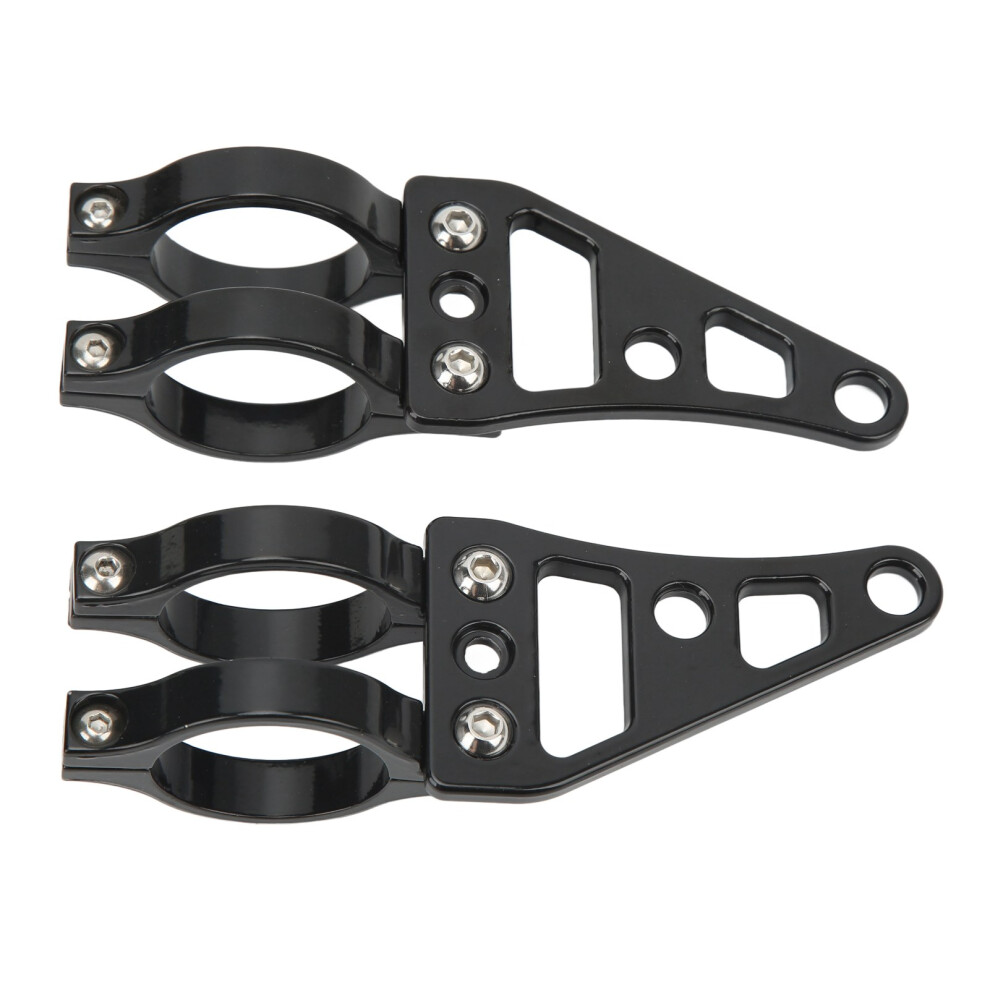 Motorcycle Headlight Mount Bracket, Adjustable Size Universal Fork Clamp For Side Mount Headlight, Premium Aluminum Alloy Headlamp Holder With 9358999829289